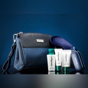 New Salvatore Ferragamo EVA AIR Royal Laurel Business Class Amenity Kit -9Pzas
